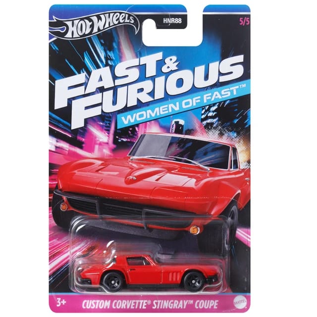 Hot Wheels Fast & Furious Custom Corvette Stingray Coupe Vehicles Exclusive Collection - No Cod Allowed On this Product - Prepaid Orders Only