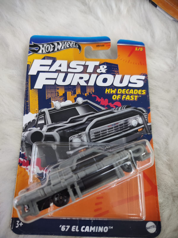 Hot Wheels Fast & Furious - Decades Of Fast 1967 El Camino Vehicles Exclusive Collection - No Cod Allowed On this Product - Prepaid Orders Only.