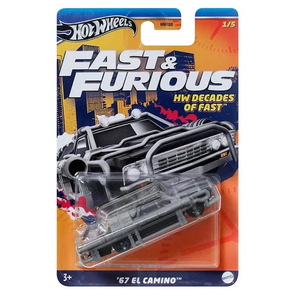 Hot Wheels Fast & Furious - Decades Of Fast 1967 El Camino Vehicles Exclusive Collection - No Cod Allowed On this Product - Prepaid Orders Only.