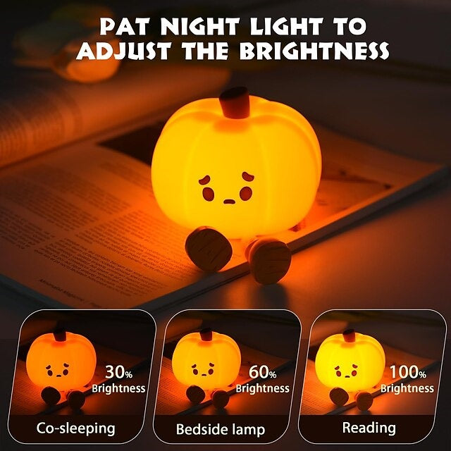 Pumpkin 3D Silicon Lamp - USB Chargeable