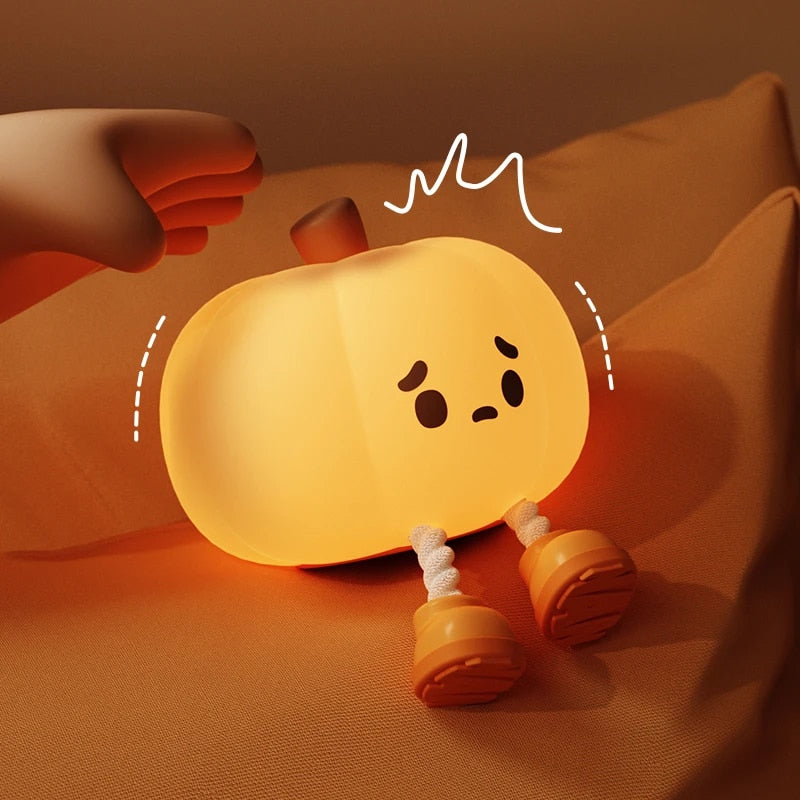 Pumpkin 3D Silicon Lamp - USB Chargeable