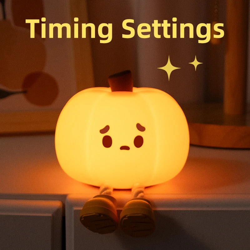 Pumpkin 3D Silicon Lamp - USB Chargeable