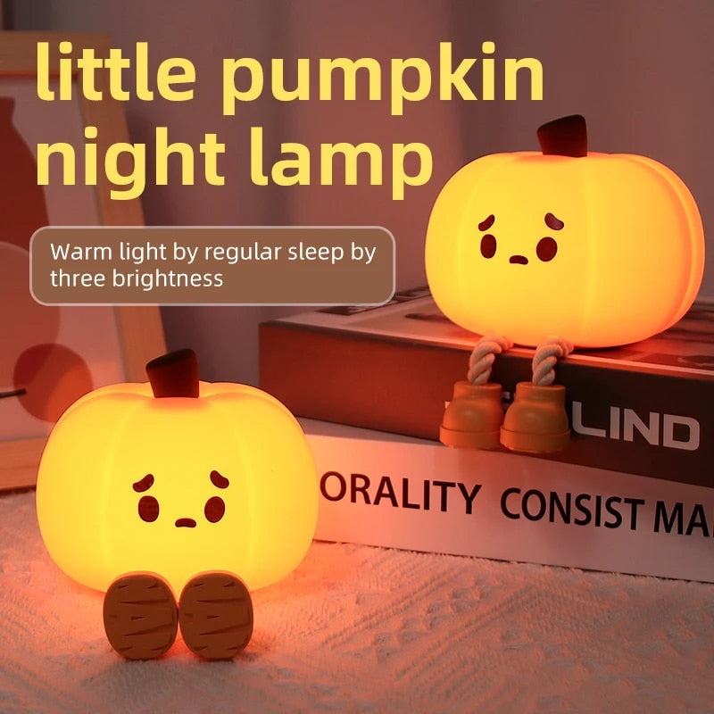 Pumpkin 3D Silicon Lamp - USB Chargeable