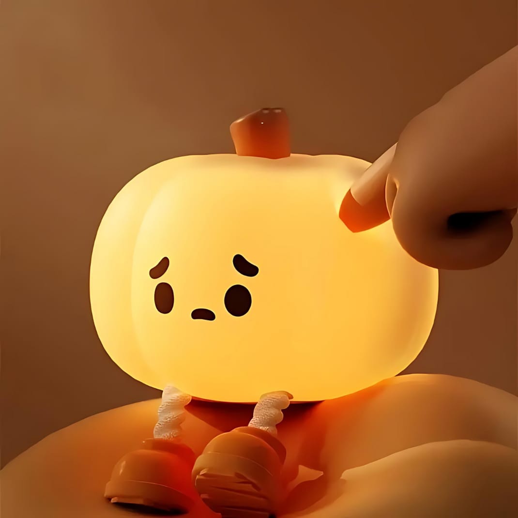 Pumpkin 3D Silicon Lamp - USB Chargeable