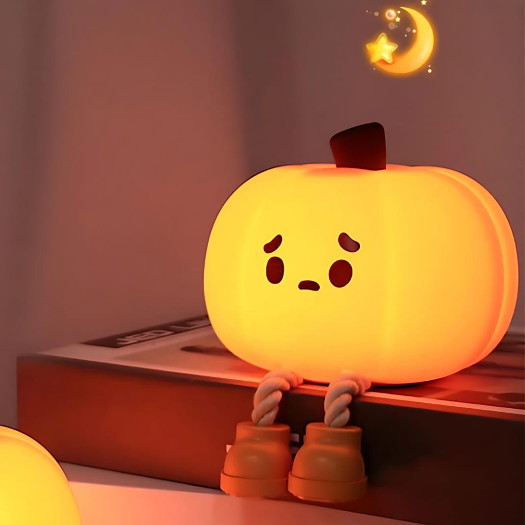 Pumpkin 3D Silicon Lamp - USB Chargeable