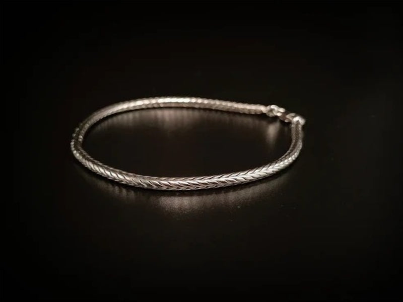 Round Snake Mens Bracelet - Available in 2 Sizes and 2 Colours (Select From Drop Down Menu)