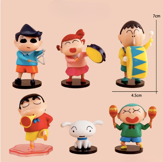 Shinchan Music Lover Cosplay Set of 6 Figures