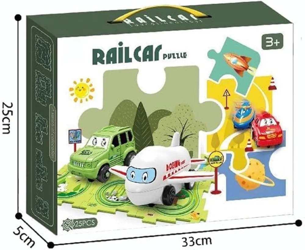 Railcar Land Series Puzzle Track Game - 13 pcs