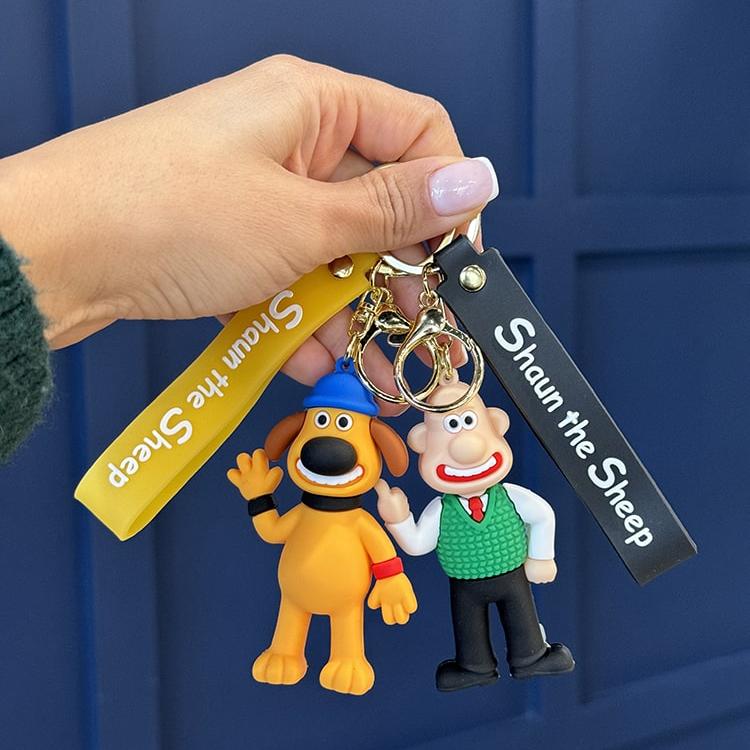 Shaun The Sheep 3D Silicon Keychain with Bagcharm and Strap  - Select from Drop Down Menu