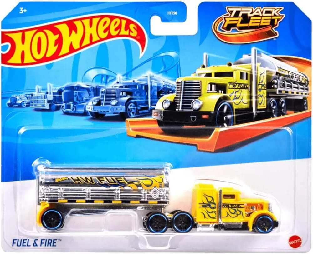 Hot Wheels Track Fleet Fuel and Fire Truck Exclusive Collection