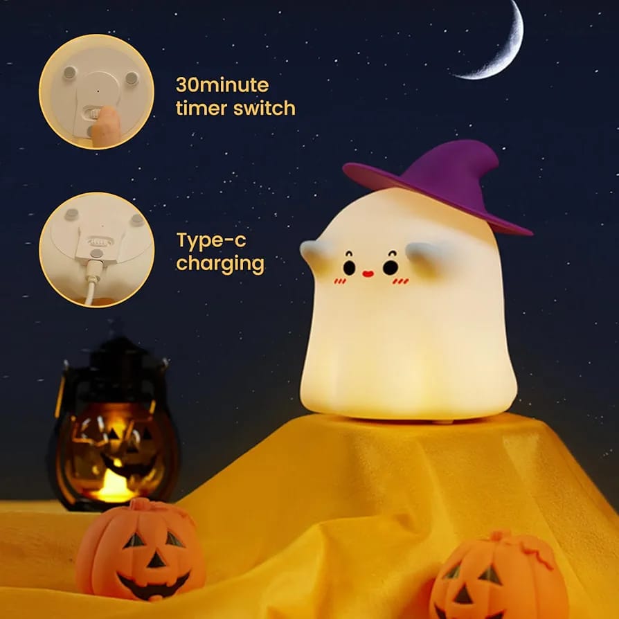 Halloween Themed Cute Ghostess Silicon 3D Touch 3D Lamp