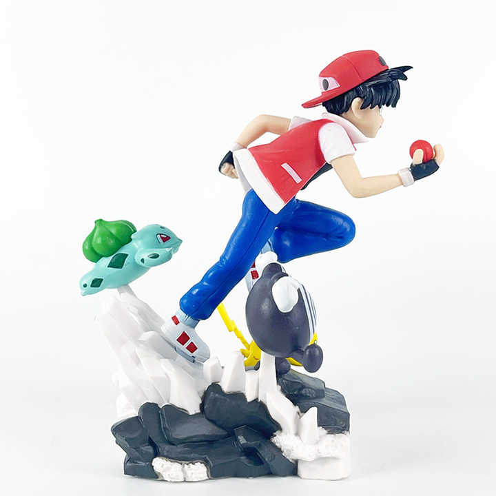 Pokemon Ash With Pikachu and Bulbasaur Collectable Figure