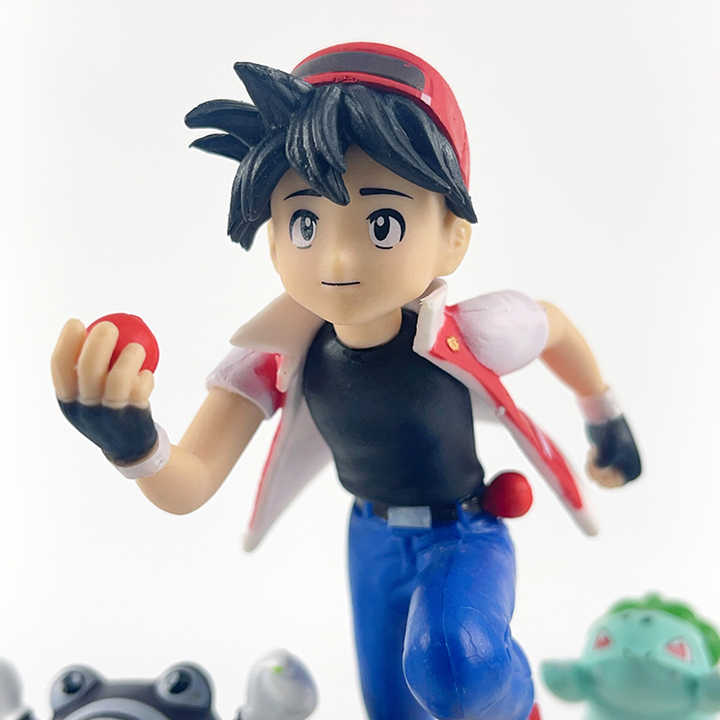 Pokemon Ash With Pikachu and Bulbasaur Collectable Figure