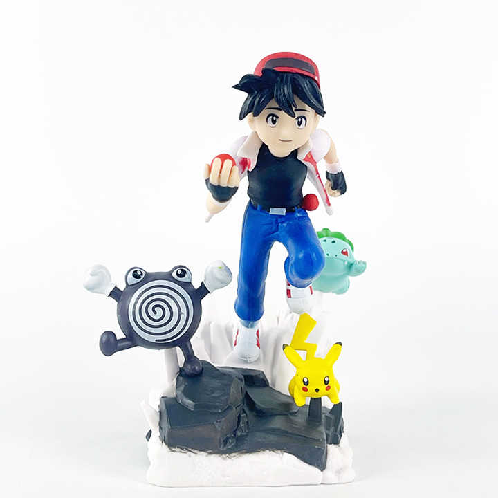 Pokemon Ash With Pikachu and Bulbasaur Collectable Figure