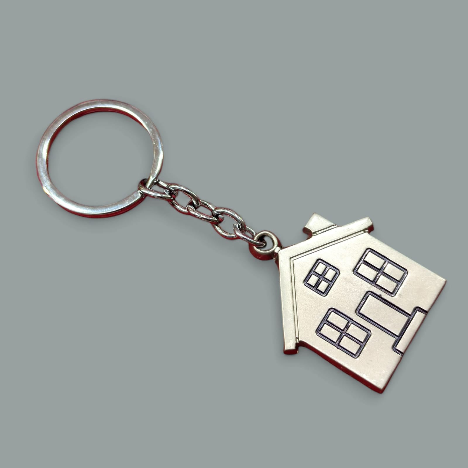 House Metal Keychain