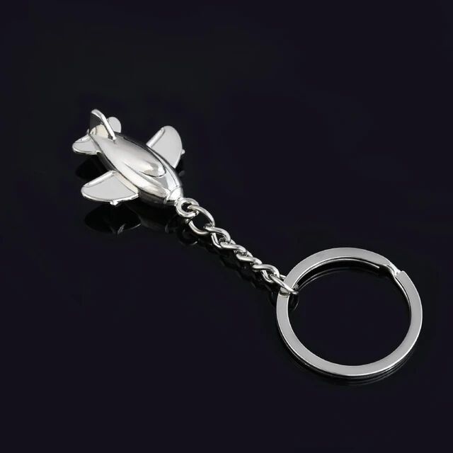 Plane Metal Keychain