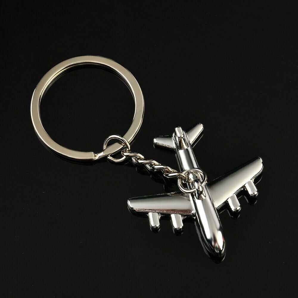 Plane Metal Keychain