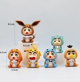 Cute Shinchan Cosplay Pokemon figures - Pokemon Version  ( Choose From the Drop Down Menu)