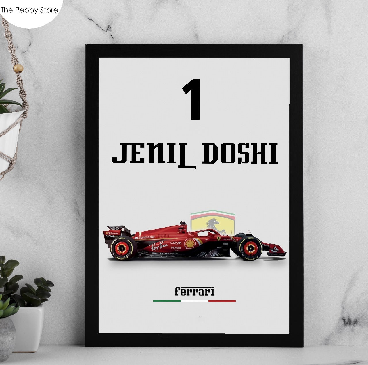 Personalised Ferrari A4 Frame (No Cash On Delivery Allowed On This Product) - Prepaid Orders Only