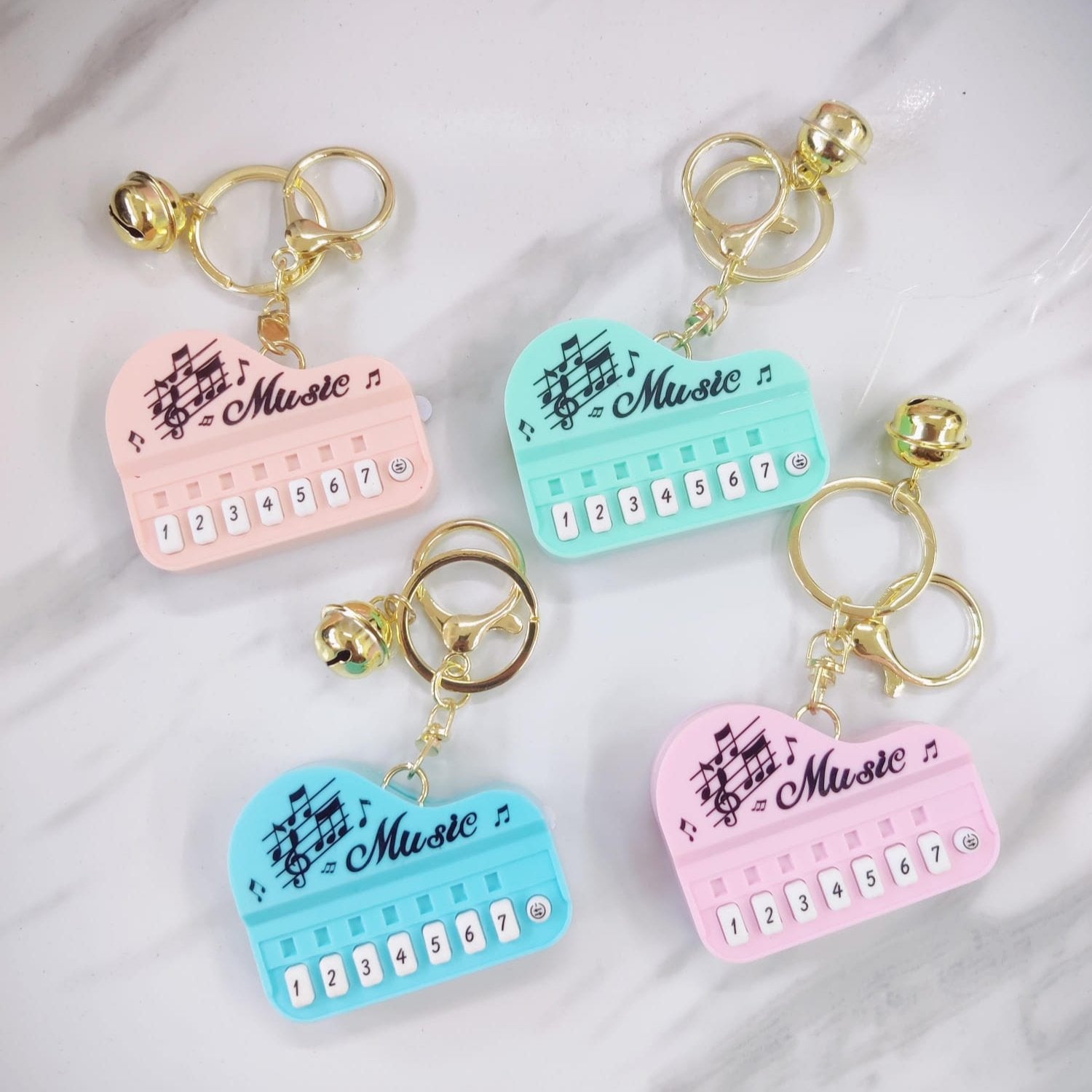 Musical Piano Keychain With Bagcharm (Select From Drop Down Menu)