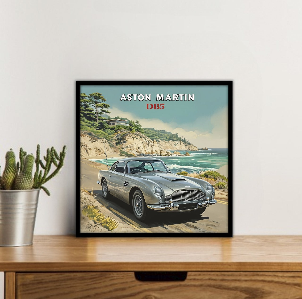 Astom Martin DB5 Car Posters With Frame - 5*5 Inches