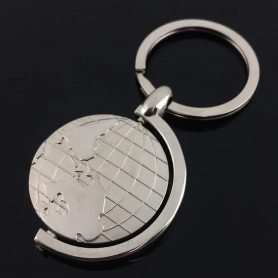 2D Globe Keychain