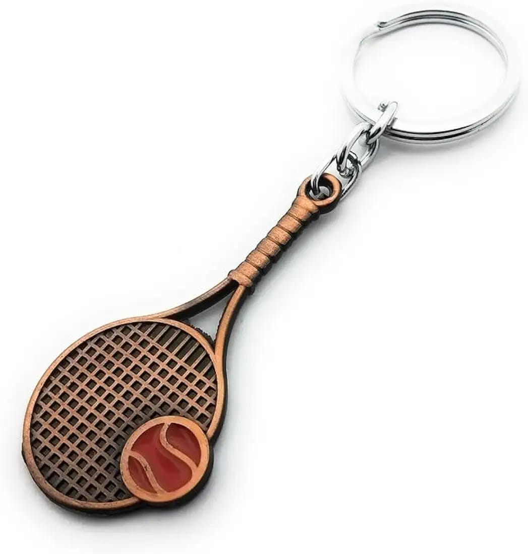 2D Tennis Metal Keychain (Choose From Drop Down Menu)