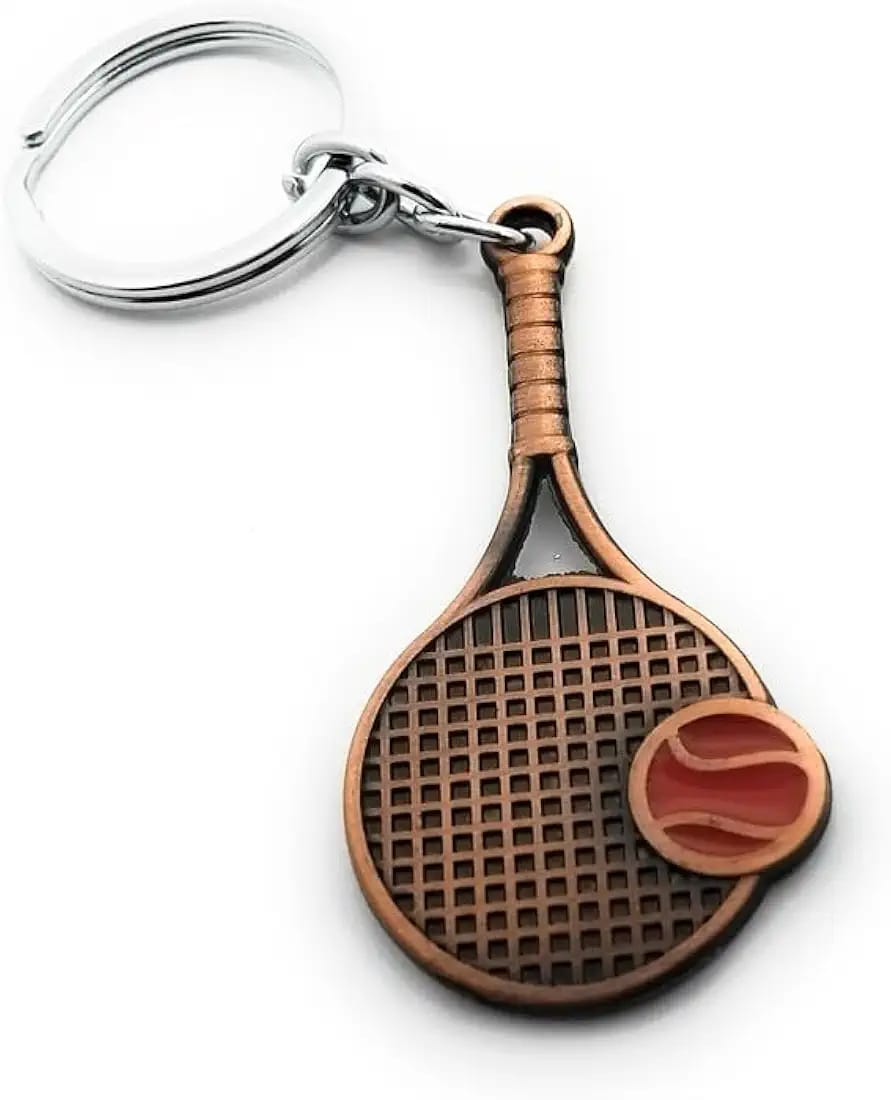 2D Tennis Metal Keychain (Choose From Drop Down Menu)