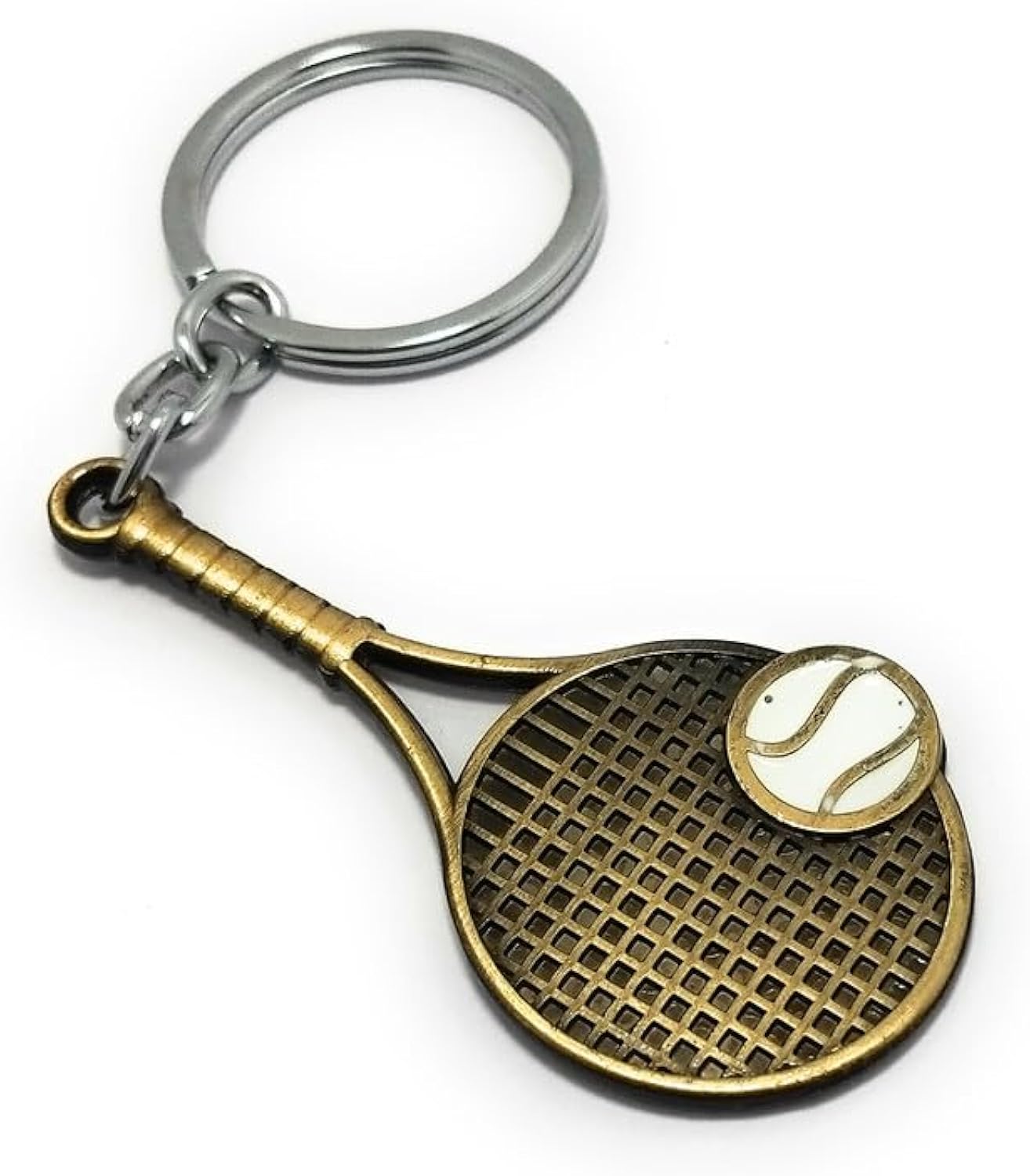 2D Tennis Metal Keychain (Choose From Drop Down Menu)