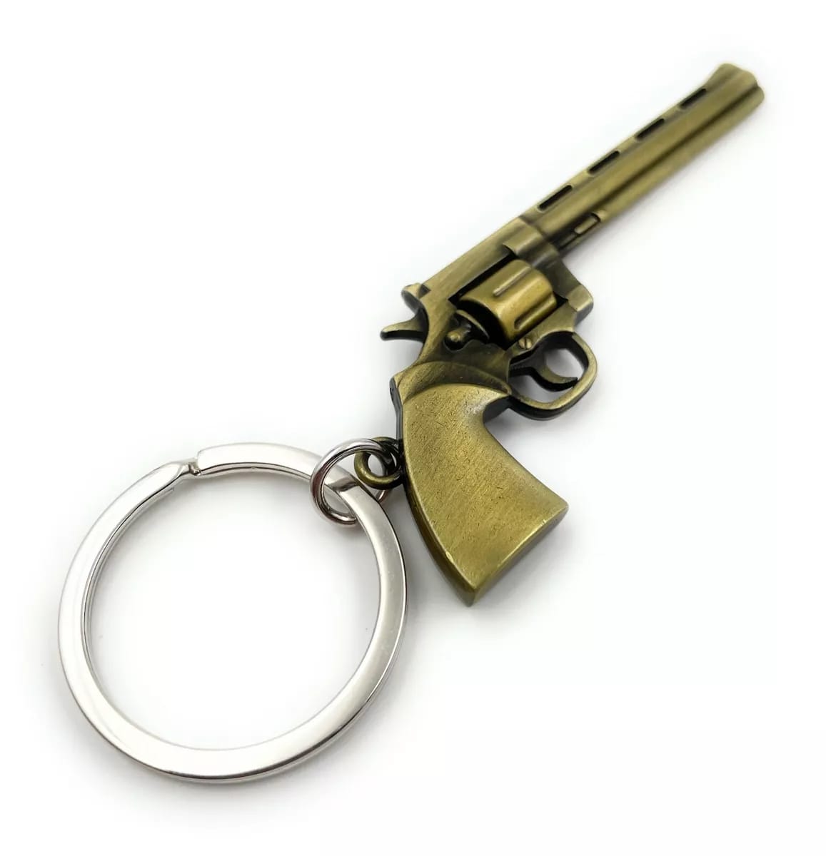 Revolver Pistol Colt Metal Keychain (Select From Drop Down Menu)