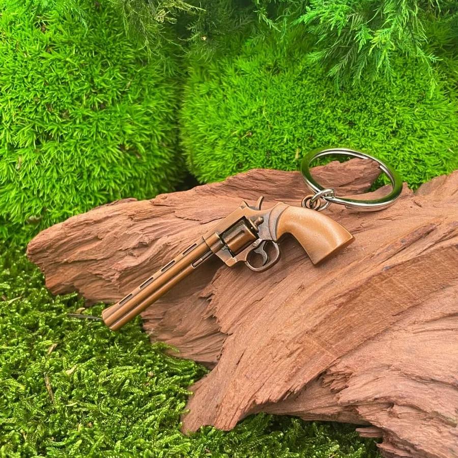 Revolver Pistol Colt Metal Keychain (Select From Drop Down Menu)