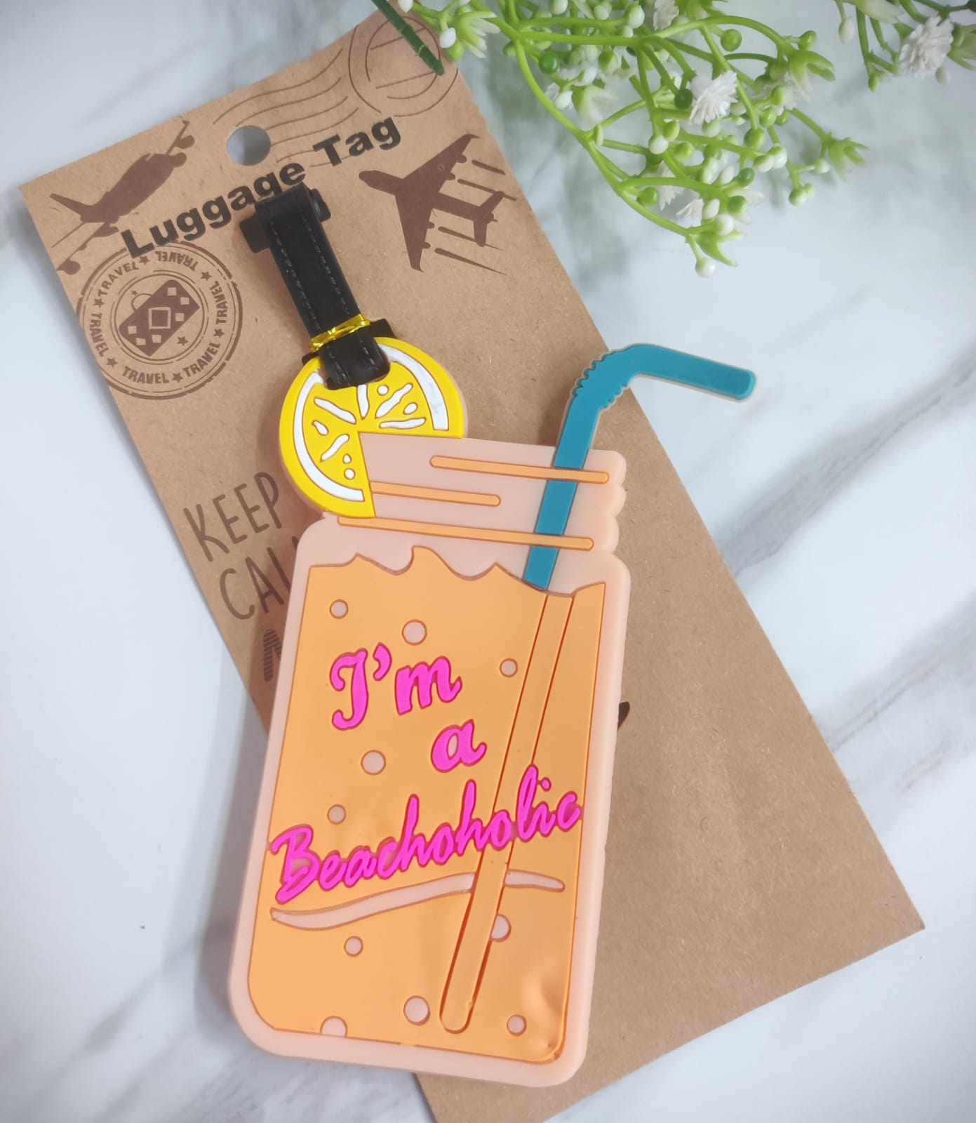 I.m a Beachoholic Luggage Tag