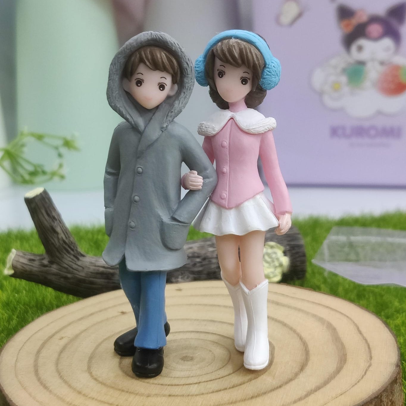 Cute Couple Desk Figure - 8 cm - Set of 2