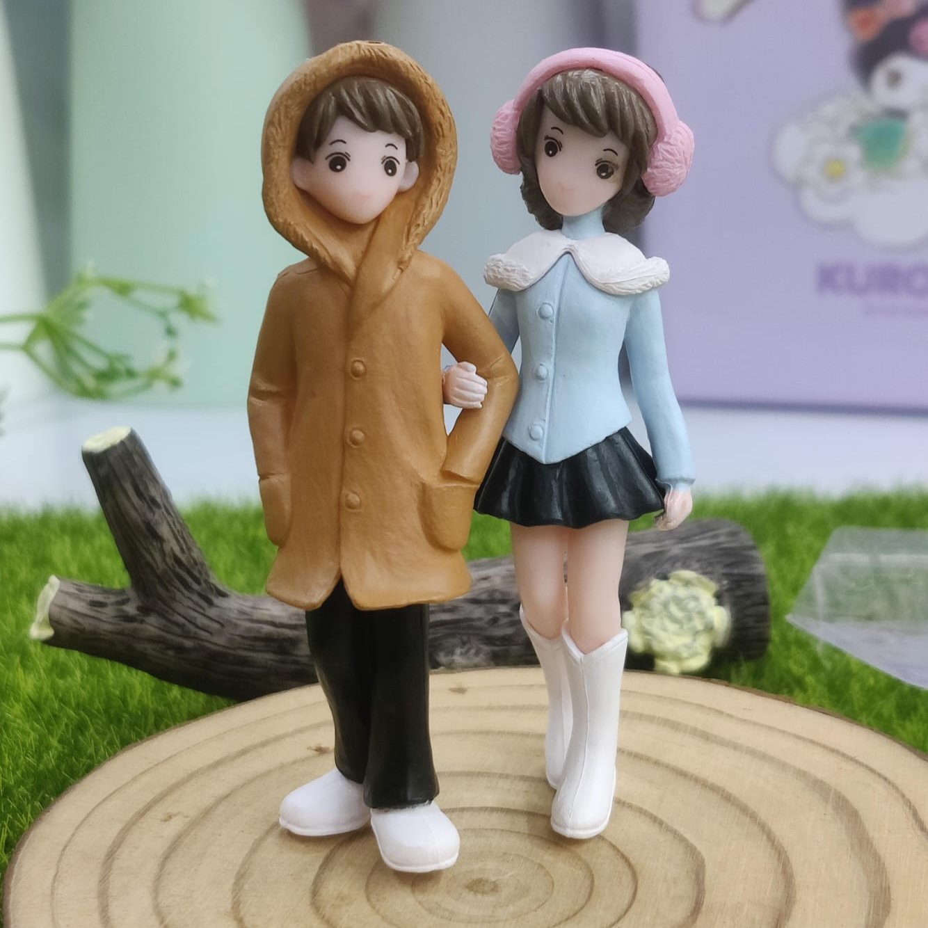 Cute Couple Desk Figure - 8 cm - Set of 2