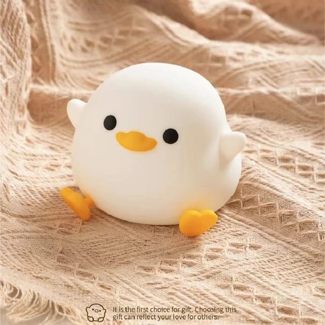 Cute Dodo Duck Colour Changing 3D Touch Silicon Lamp - USB Chargeable