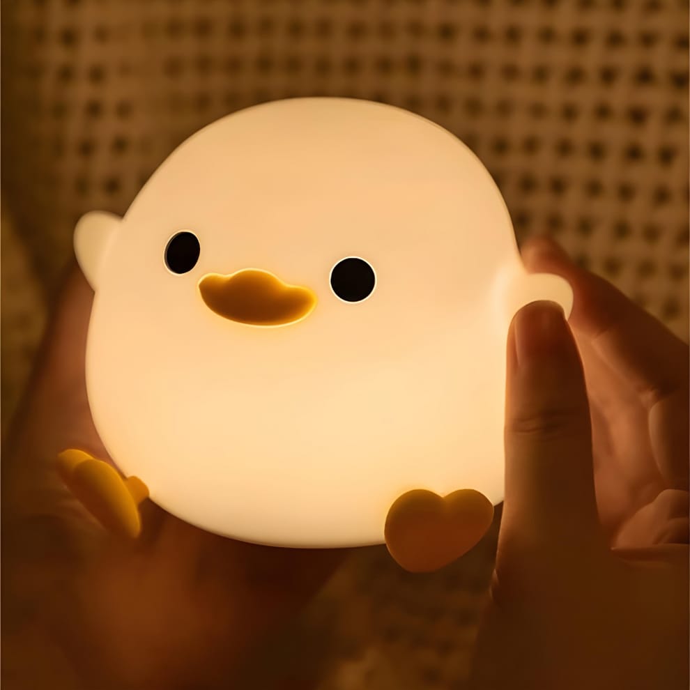 Cute Dodo Duck Colour Changing 3D Touch Silicon Lamp - USB Chargeable