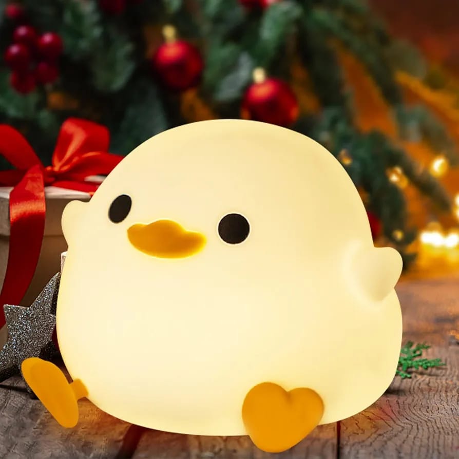 Cute Dodo Duck Colour Changing 3D Touch Silicon Lamp - USB Chargeable