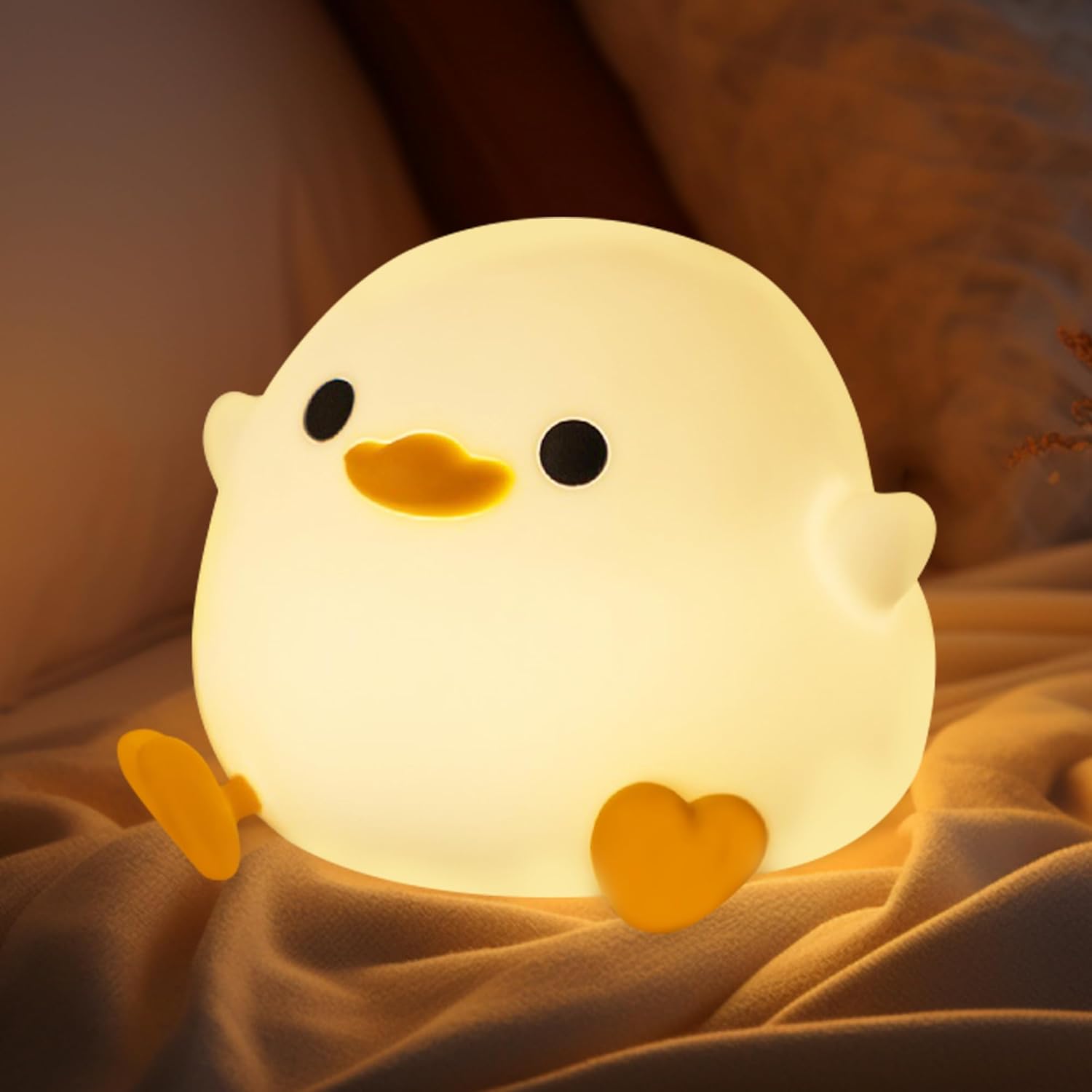 Cute Dodo Duck Colour Changing 3D Touch Silicon Lamp - USB Chargeable