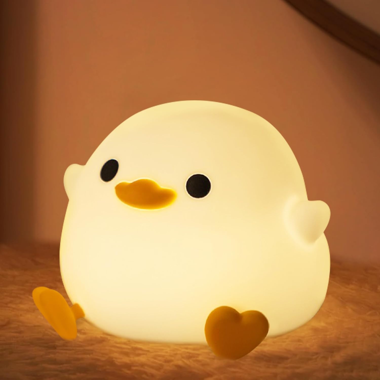 Cute Dodo Duck Colour Changing 3D Touch Silicon Lamp - USB Chargeable