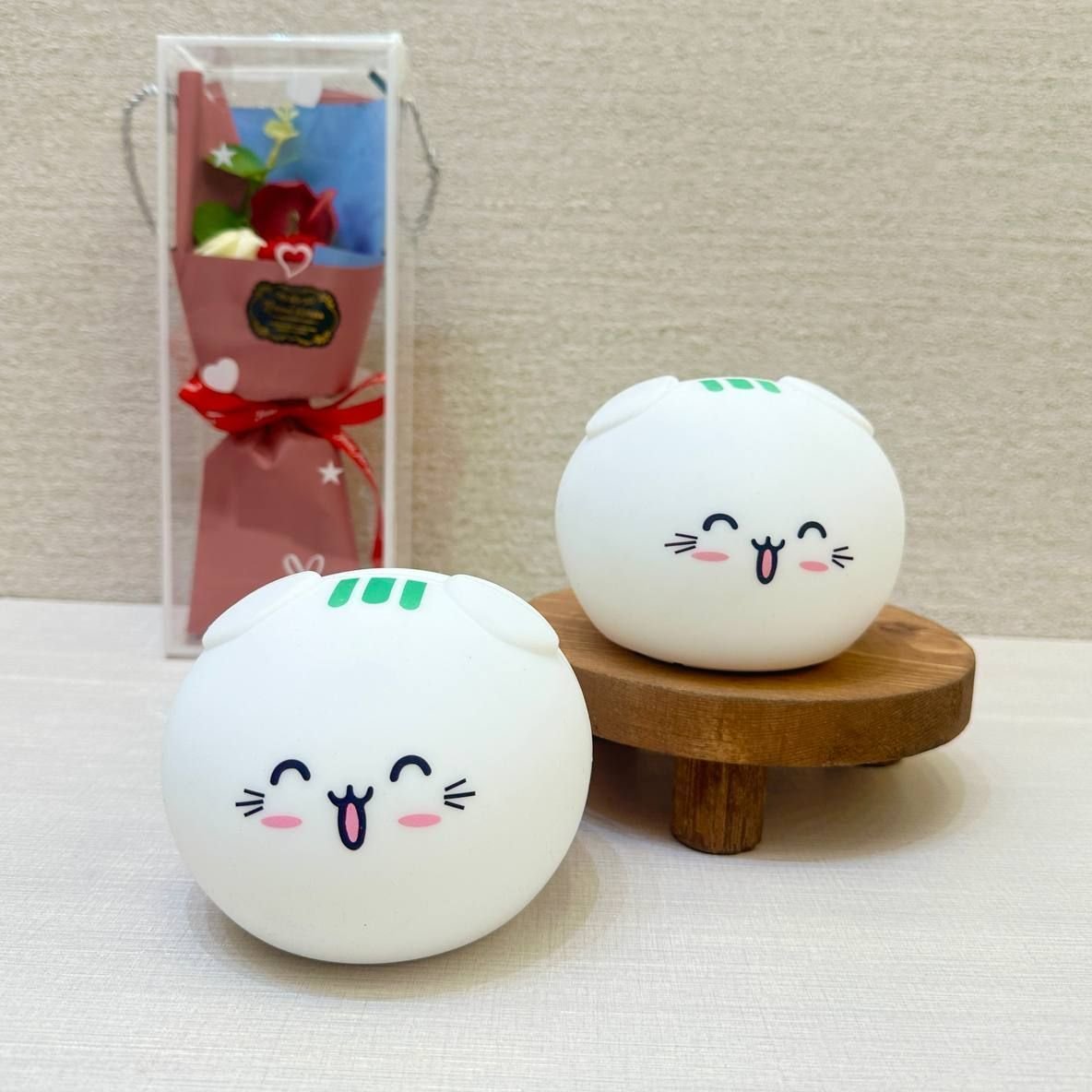 Cute Cat Colour Changing Silicon 3D Touch Lamp - Usb Chargeable