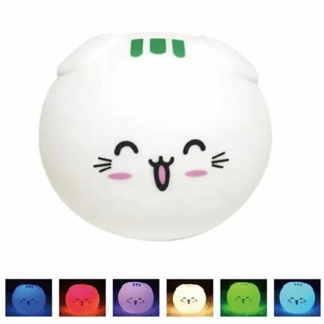 Cute Cat Colour Changing Silicon 3D Touch Lamp - Usb Chargeable