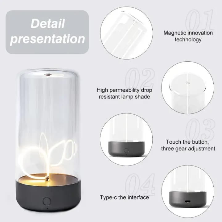 Magnetic Desk Ambient Lamp - USB Chargeable