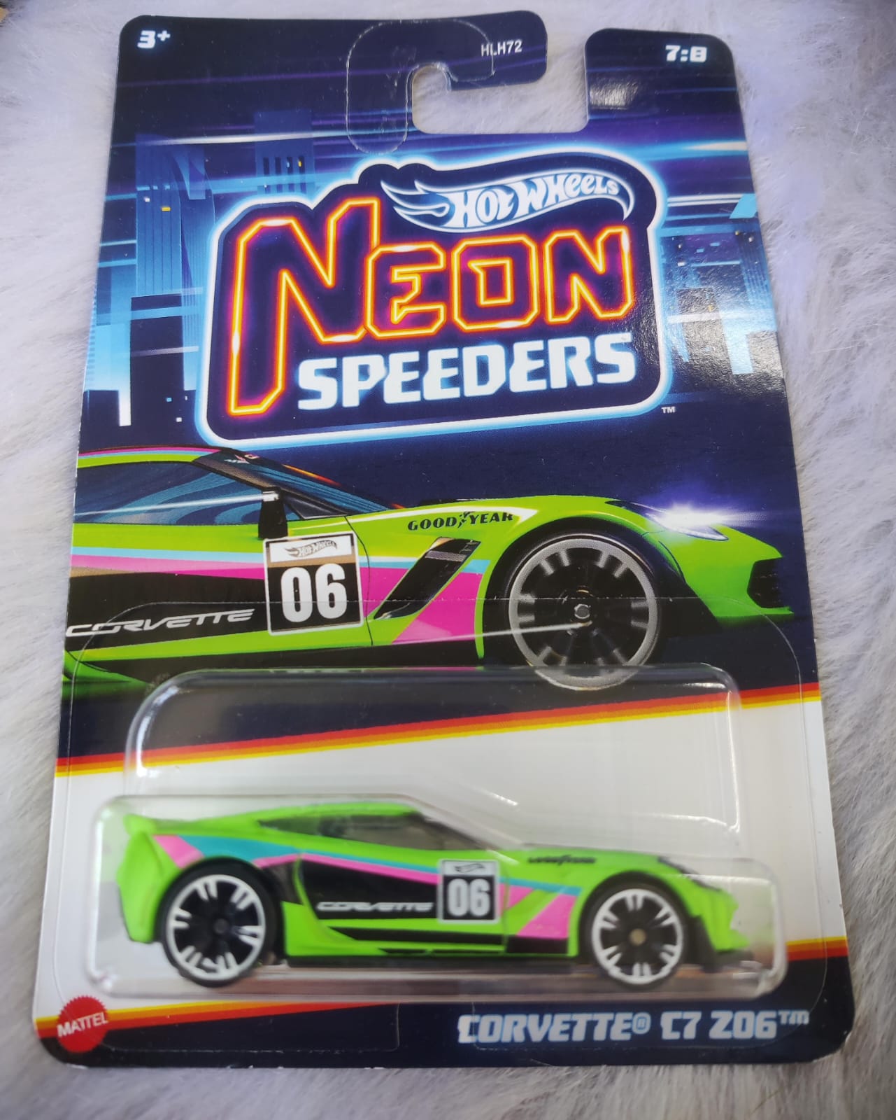 Hot Wheels Neon Speeders Corvette C7 Z06 Vehicles Exclusive Collection - No Cod Allowed On this Product - Prepaid Orders Only.