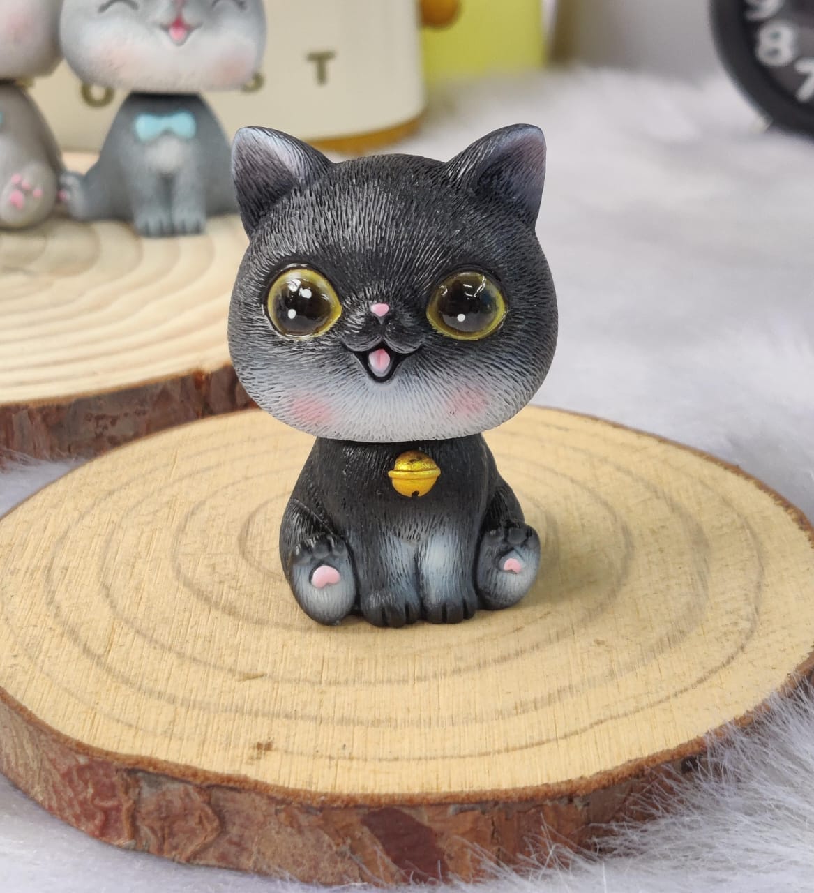 High quality Miniature Poly Resin Cat Bobblehead (Select from Drop Down)