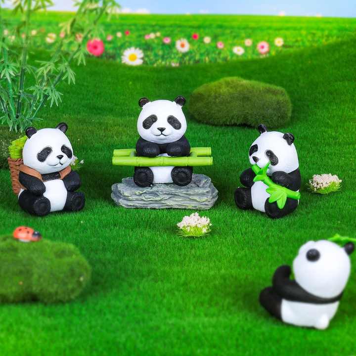 Panda Figures Set of 8