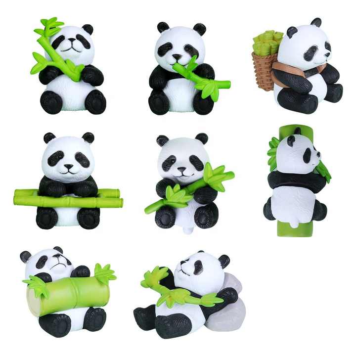 Panda Figures Set of 8