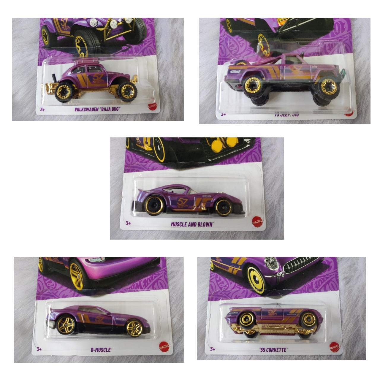 Hot Wheels 57th Anniversary Set of 5 Vehicle Exclusive Collection - No Cod Allowed On this Product - Prepaid Orders Only