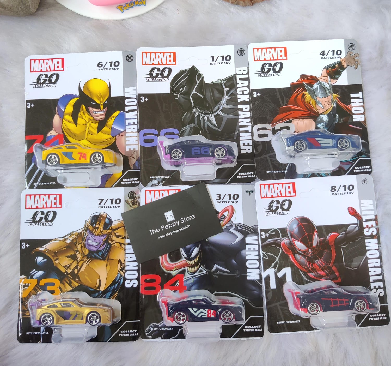 Buy Official Marvel Hasbro Cars. Scale 1:64 Set of 6 Exclusive Go ...