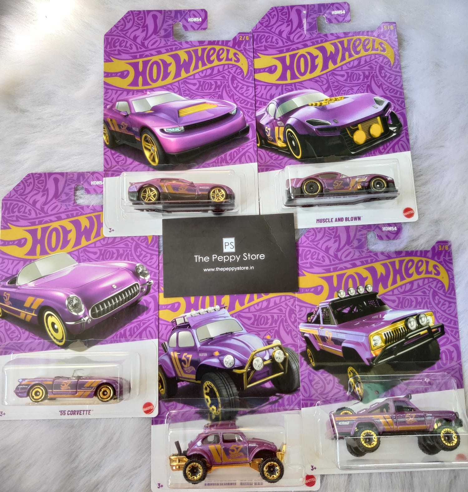 Hot Wheels Chase 57th Anniversary Set of 5 Vehicle Exclusive Collection - No Cod Allowed On this Product - Prepaid Orders Only