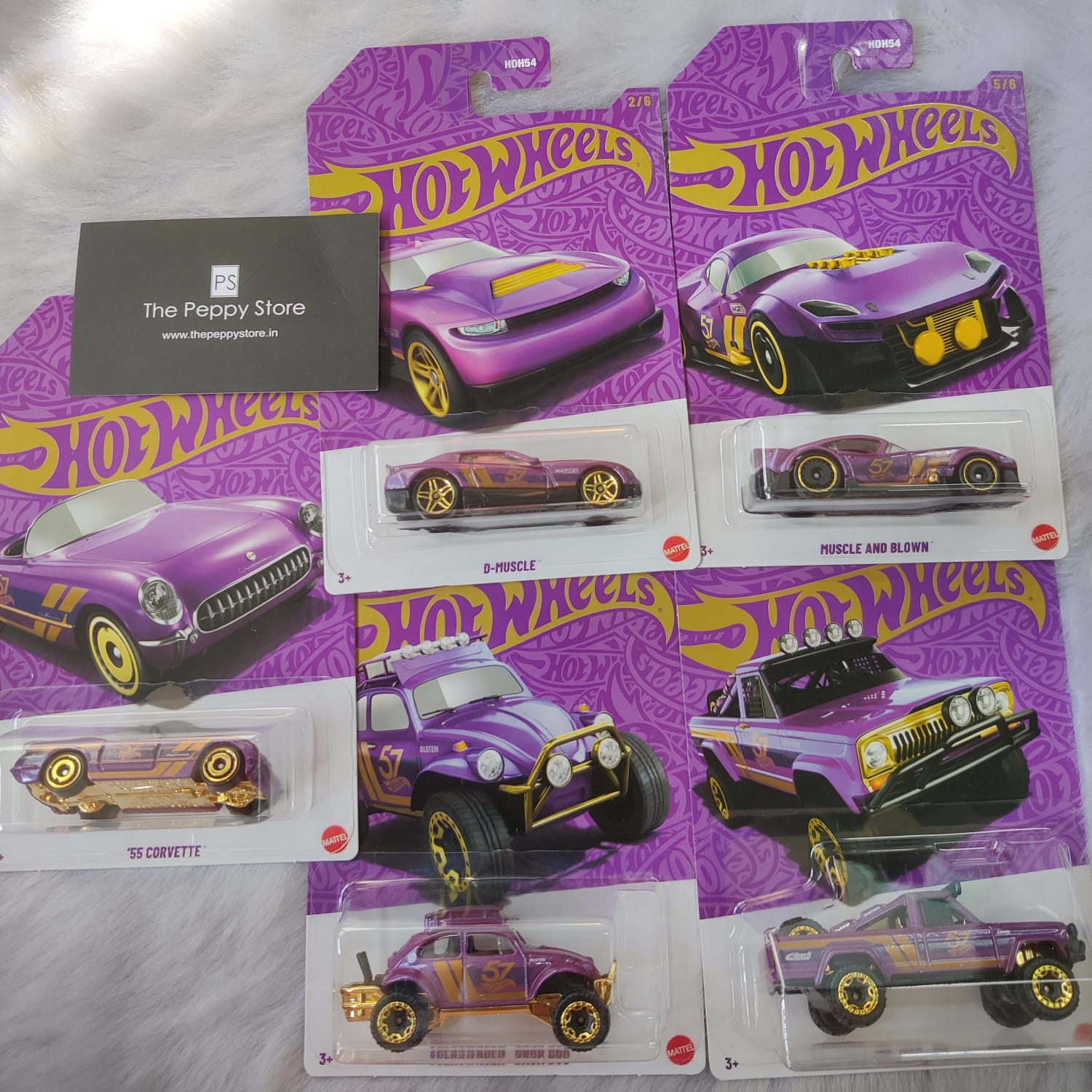 Hot Wheels Chase 57th Anniversary Set of 5 Vehicle Exclusive Collection - No Cod Allowed On this Product - Prepaid Orders Only